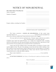 not renewing lease letter templates
