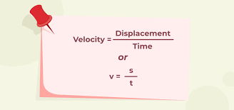 Velocity Definition Units Formula