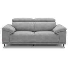casper grey fabric 2 seater sofa