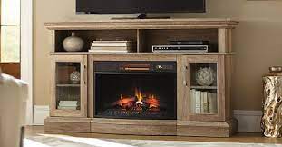 Rustic Media Console Fireplace Heater