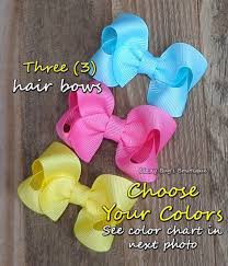 Set Of 3 Hair Bows Baby Hair Clips Small Boutique Hair Bows Toddler Hair Clips Boutique Hair Bows 2 Inch Hair Bows Baby Hair Accessories Bow