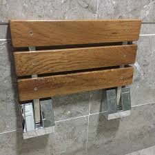 Teak Wood Folding Shower Seat Bench