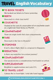 english travel voary words and