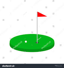 Golf Course Golf Equipment Accessory Template Stock Vector