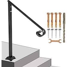 The canadian railroad scene has differed ra. Vevor 1 2 Step Handrail Black Steel Railing For Steps 330lbs Capacity Stair Handrail Baking Varnish Metal Handrail For Stairs Stylish Handrails For Outdoor Steps With Expansion Bolts Drill Bit Amazon Com