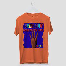 bruh man graphic t shirt from martin