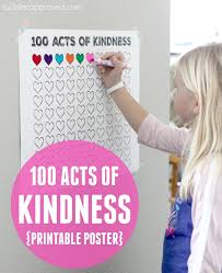 100 Acts Of Kindness Free Printable Countdown Poster