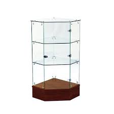 Frameless Glass Corner Display Cabinet