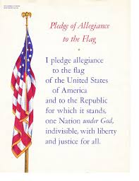 Display the pledge of allegiance script, and have your students recite it with you. Pledge Of Allegiance Wikipedia