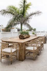 Chunky Reclaimed Wood Outdoor Dining