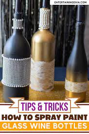 How To Spray Paint Glass Wine Bottles