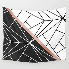 modern geometrical abstract rose gold