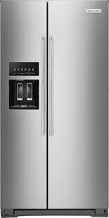 kitchenaid 22 6 cu ft with printshield counter depth side by side refrigerator