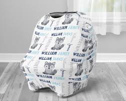 Baby Boy Wolf Car Seat Canopy Cover