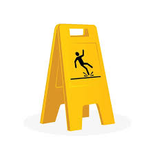 wet floor caution sign vector