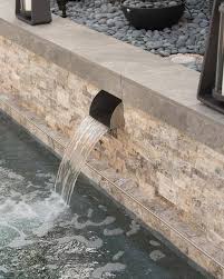 Natural Stacked Stone Pool Feature