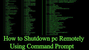 how to shutdown pc remotely using