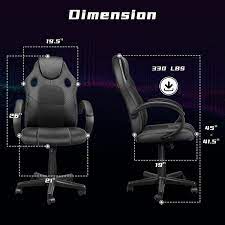 The computer chair will provide you with ergonomic support. Buy Computer Gaming Chair Cheap Ergonomic Computer Chair With Lumbar Support And Headrest Home Office Desk Chair Adjustable Pu Leather Mesh Video Game Chairs For Teens And Adults Black Online In Germany