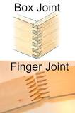 What is the difference between a box joint and a dovetail joint?