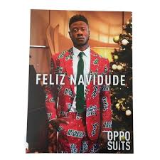 Oppo Suits Mens Merry Christmas Holiday Themed Nwt