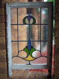 Antique Stained Glass Window Size 18