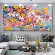 Abstract Colorful Flower Oil Painting