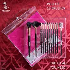 majestique makeup brush kit soft bristles cosmetic tools premium synthetic 12 pcs