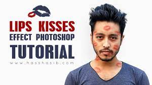 lip kisses effect in photo