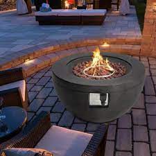 Garden Gas Fire Pit With Lava Rock
