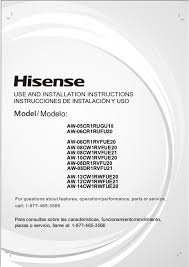 user manual hisense aw1022cw1w english