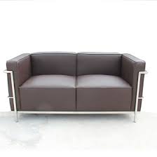 seater brown modern office leather sofa