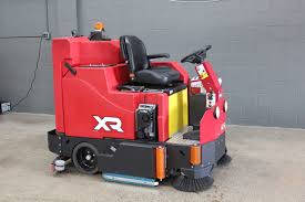 full size ride on scrubber sweeper