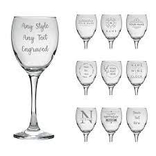 Personalised Wine Glass Laser Engraved