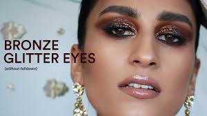 bronze glitter eye tutorial sarika