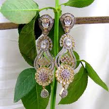 cubic zirconia dangler earrings