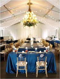 royal blue and gold table centerpieces
