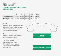 American Apparel Shirt Sizing Chart Edge Engineering And