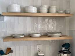 Natural White Oak Floating Shelves