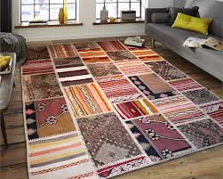 vine patchwork rug 170 x 240 cm