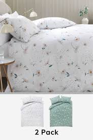 Green Daisy Reversible Duvet Cover