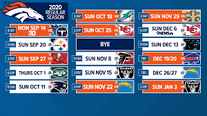 2021 nfl team draft page. Denver Broncos 2020 Nfl Preseason And Regular Season Schedule 9news Com