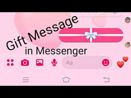 how to send gift message in messenger