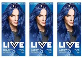 Shop for pastel purple hair dye online at target. Schwarzkopf Live Ultra Bright Or Pastel Hair Dye Semi Permanent Colour Intense Colour Results 3x 095 Electric Blue Amazon Co Uk Beauty