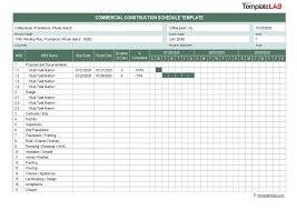 23 construction schedule templates in