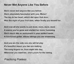 never met anyone like you before poem