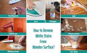 how to remove white stains from wood