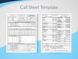 call sheet template for excel