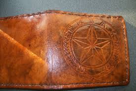 handmade custom leather wallet with