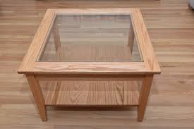 Shaker Corner Table With Glass Top