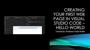 web page in visual studio code